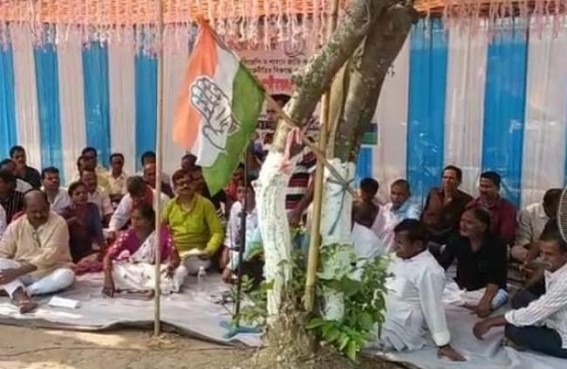On 20 points demand Congress staged Sit-In-Demonstration in Teliamura On 20 points demand Congress staged Sit-In-Demonstration in Teliamura